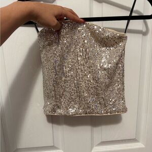 Sequin Beige top